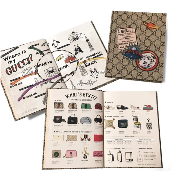 New! Gucci 2017 Japan Exclusive Night Courrier Hardcover Notebook - Picture 2 of 11